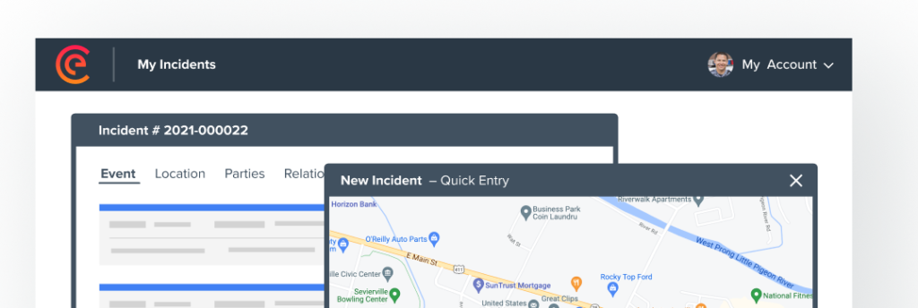 CivicRMS software showing an incident map - streamline