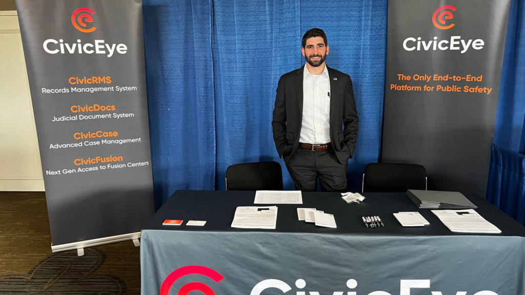 Head of Growth and Client Success at the CivicEye booth